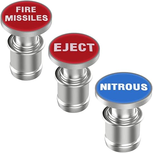 Miniatura 3 de 3 piezas EJECT Fire MISSILES - Cubierta de repuesto para encendedor de cigarrillos, botón de misiles de fuego, funda para encendedor de cigarrillos,