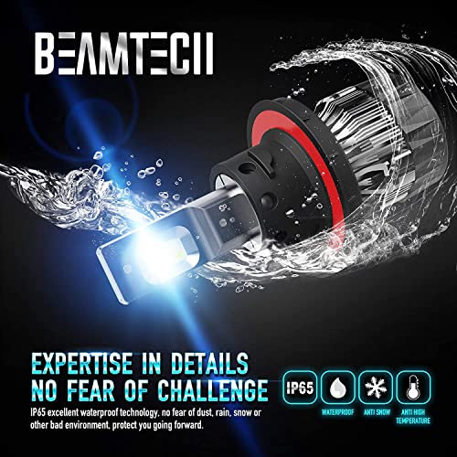 Beamtech H13 Led Headlight Bulbs, 16000Lm 70W 6500K Extremely Super Bright 9008 30Mm Heatsink Base Csp Chips Conversion Kit,Xenon White Small Size Halogen Replacement #TOP5