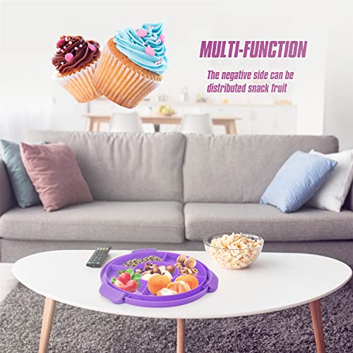 Zoofen Cake Carrier With Handle 10In Cake Stand Purple Cake Holder Cover Round Container For 10In Or Less Size #TOP5