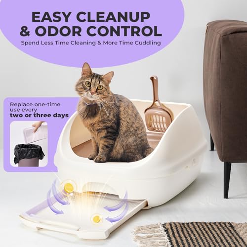 Breeze Cat Pee Pads for Litter Box: Super Absorbent 6-Layer Pads - Pack of 40