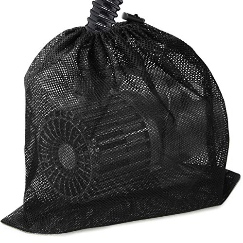 Coolrunner Large Pump Barrier Bag, 17.3'x 17.3' Pond Pump Filter Bag, Black Media Bag Large Pump Mesh Bag for Pond Biological Filters(Black)
