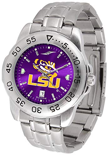 Image of SunTime Men's NCAA Team Sport Watch, 20mm Stainless Steel Strap, Reflective Shiny Dial with Date