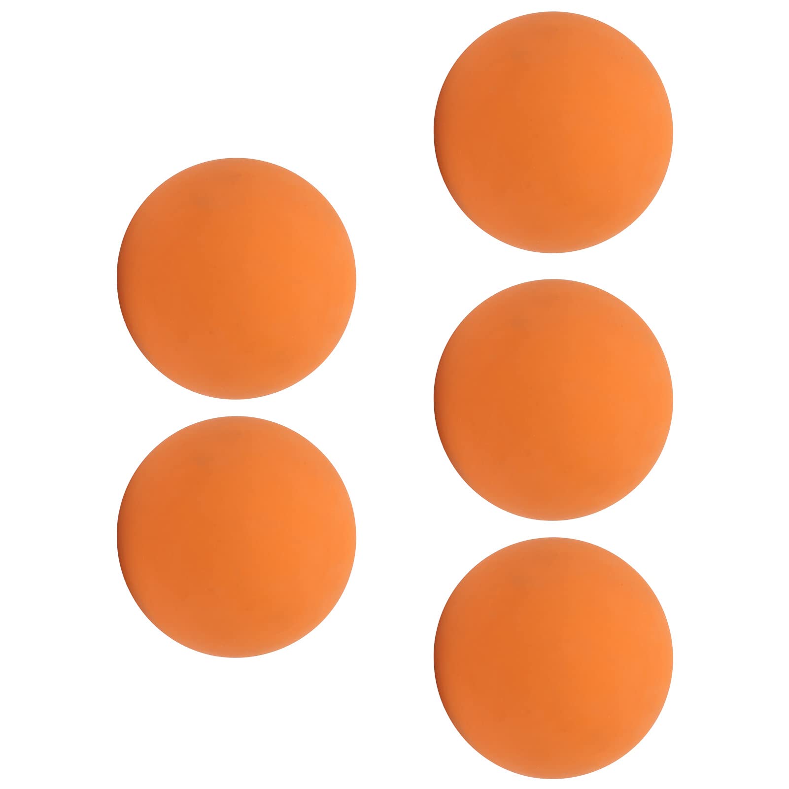 Changor 6cm Bouncy Ball Set of 5 Eco-Friendly Rubber Portable Hand Exercise Balls for Swimming Pools and Beaches (Orange)