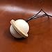 Handmade Persolized Leather Bell Keychain Keyring Gift for Girls Boys Beige