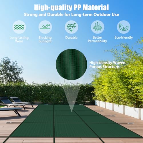 Cidnn 165GSM Inground Pool Cover Safety Fits 16X36Ft Rectangle Swimming Pool thumb #3