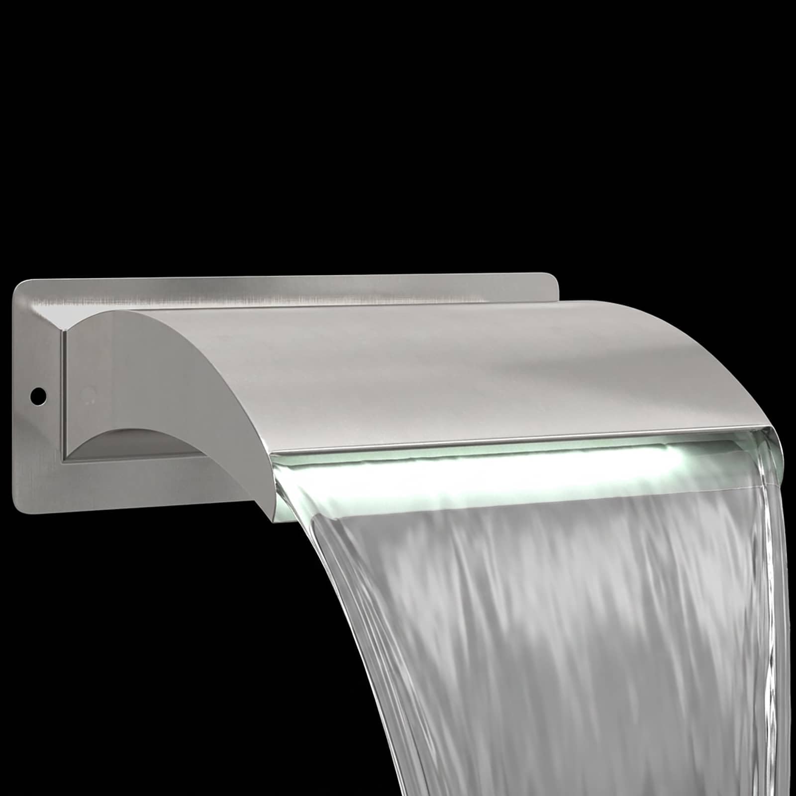 vidaXL Cascada para Piscina con luz LED Acero Inoxidable 304