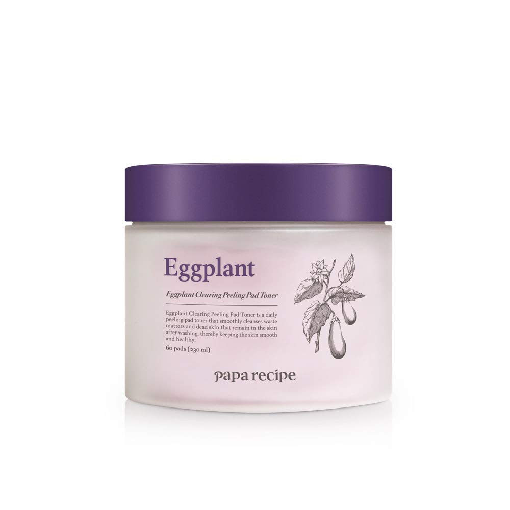 Papa Recipe Eggplant Clearing Peeling Pad Toner, Korean Skin Care, Peeling Pad and Moisturizer for S