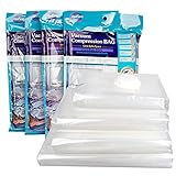 4 Größe Vakuumbeutel: 1 XXLExtra Groß 110x800cm + 1Groß 100cmx80 +1 Mittel 80x60cm+ 1 Kleine 60x50cm +1 Handpumpe Unterschiedliche Größe und unterschiedliche Kapazität der Vakuumbeutelkönnen Sie Ihre Speicheranforderungen gute erfülle