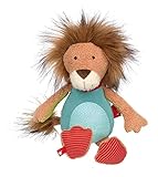 Weiches Stofftier der Sigikid-Serie Patchwork Sweety aus kuscheligem Material-Mix, Sitzender Löwe – Der ideale Kuschelfreund für Babys und Kleinkinder