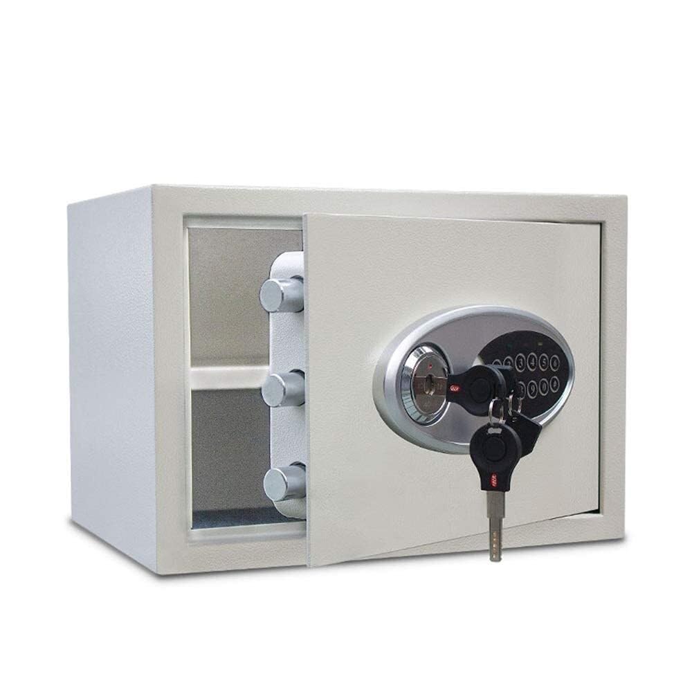 All Steel Safes Metal Key Insurance Cabinet 2-Layer Anti-Theft Fireproof Waterproof Safe with Electronic Keypad Double Deadbolt Lock