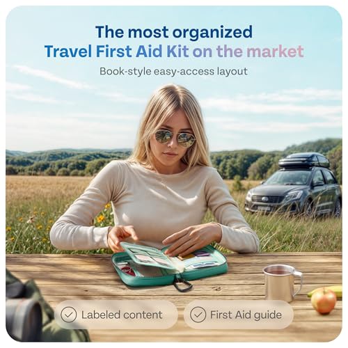 KeepGoing Travel First Aid Kit for Car, Home, Hiking, Camping and Outdoor Emergencies - First Aid Kit Travel Size TSA-Approved - Image 3