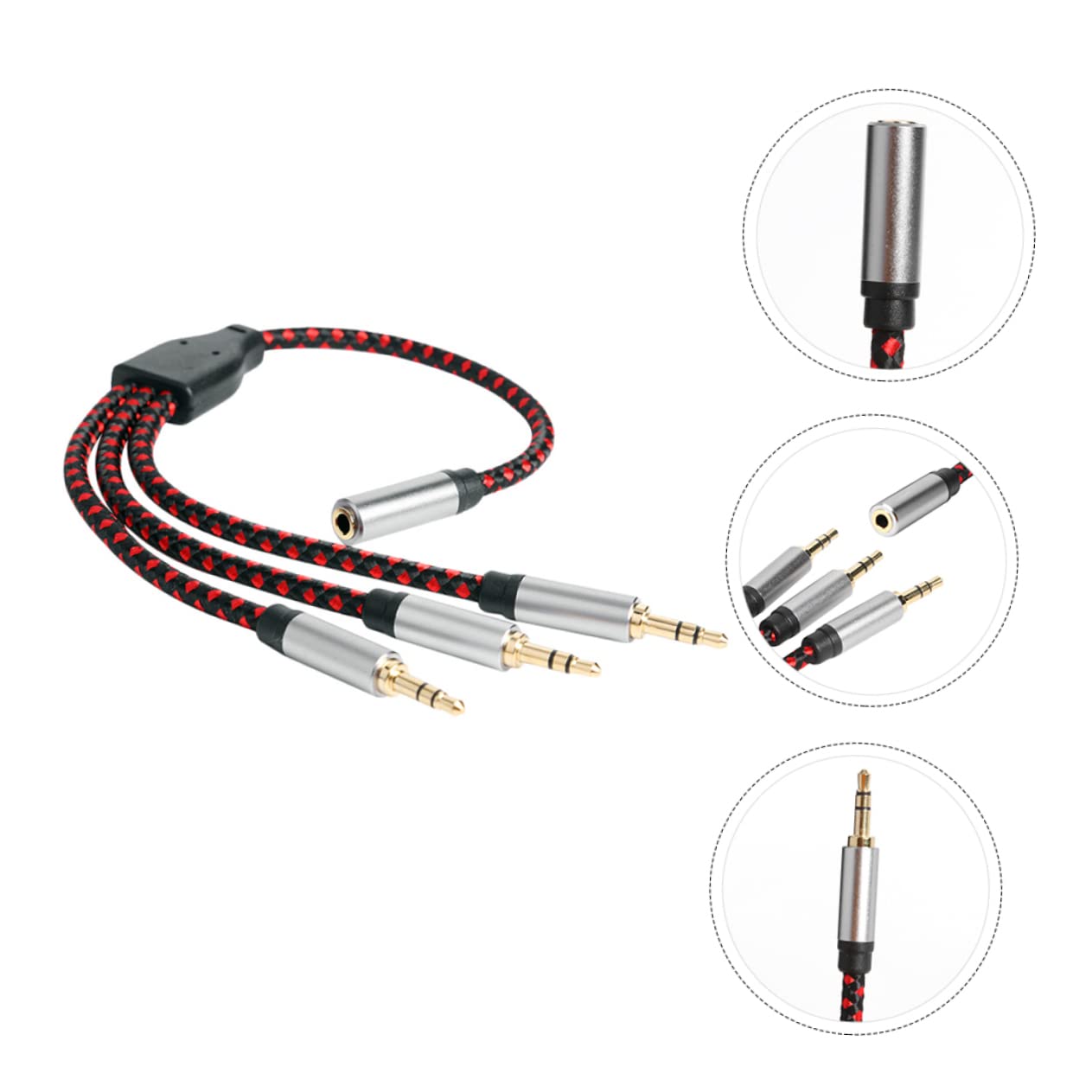 Hemobllo 3stücke Audio Splitter Kabel Hochwertiges Wege Audiokabel Langlebig Flexibles Design Für Lautsprecher Und Mikrofone Einfache Handhabung Und Platzsparende Aufbewahrung
