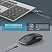 Rechargeable Wireless Keyboard Mouse-J JOYACCESS 2.4G Full Size Thin Wireless Keyboard and Mouse with Long Battery Life, Ergonomic and Compact Design for Laptop,PC,Desktop,Computer,Windows-Black& Grey