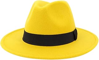 Zylione Fedora Hat for Men Women Cotton Felt Fedora Hat Large Costume Accessories for Men Panama Cap Crushable Travel