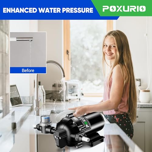 Image of 7GPM RV Water Pump, 70PSI 12V DC Fresh Water Pump, Self-Priming Diaphragm Water Pump with Pressure Switch and Filter for RV, Garden, Yacht, Camping