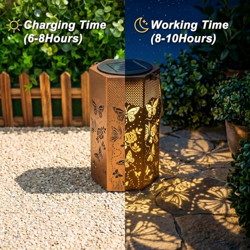 Image of Eandisom Birthday Gifts for Women, 1 Pack Butterfly Solar Lanterns