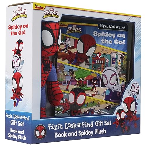 Marvel Spider-man Spidey and his Amazing Friends – Spidey on the Go! First Look and Find Activity Book and Spidey Plush Toy Gift Set – PI Kids Board book – June 20, 2023 - Image 4