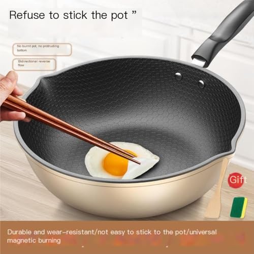 Wok antiadherente con textura hexagonal 34 cm miniatura 2