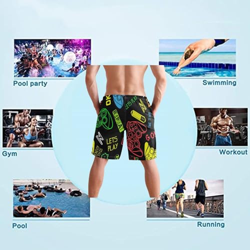 Men's Swim Trunks Quick Dry Board Shorts Summer Beach Shorts Swimwear Bathing Suits4
