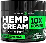 Instant Hemp Cream – Soothes Discomfort in Muscles Joints Nerves Back Neck Knees Shoulders Hips – Maximum Joint Support – MSM Turmeric and Arnica – All-Natural Formula - Made in USA