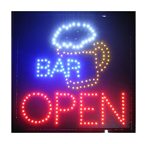 Creative Motion Bar with Beer Mug and Open Sign Light