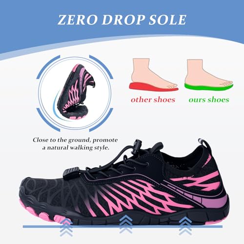 Image of Barefoot Shoes for Women & Men, Grounded Walking Hiking Barefoot Shoes, Wide Toe Box Non-Slip Water Athletic Footwear, Comfortable Vitality Barefoot Footwear, Trail Running Sneakers Unisex