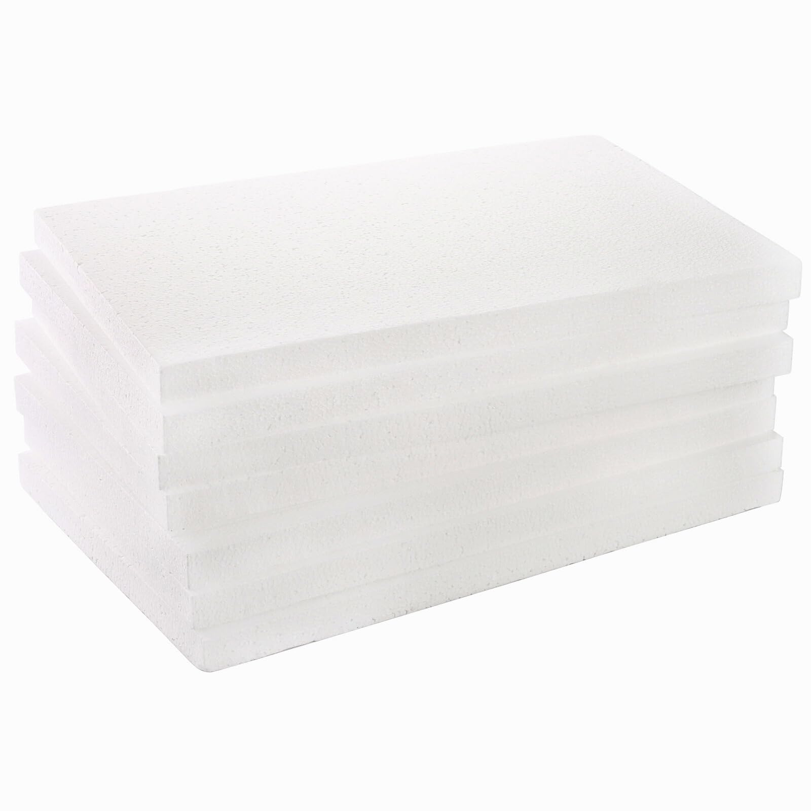 YOUEON 7 Pack Craft Foam Blocks, 17x11x1 Inch White Foam Rectangle Blocks, Polystyrene Sheets, EPS Boards for Arts and Crafts, Sculpting, Modeling, School, Home