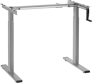 Maclean Scrivania, regolazione manuale dell'altezza, senza piano, per lavorare in piedi e seduti, max 60 kg, altezza massima 120 cm, MC-790NG