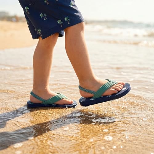 Image of Boys Girls Strap Flip Flops Sandals Cute Cartoon Unicorn Shark Toddler Flip Flop Kids Pool Beach Flat Slide Summer Water Shoes