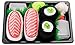 Rainbow Socks - Men's Women's - Sushi Socks Box Salmon Cucumber Maki - 2 Pairs S