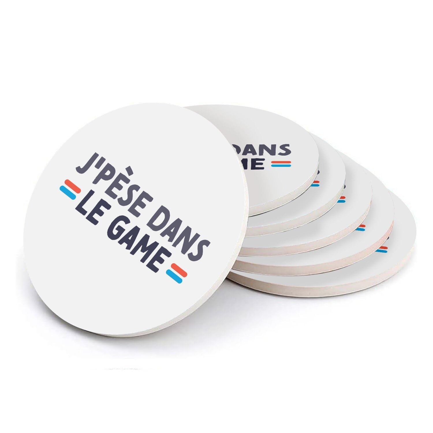 Sous-verre céramique J'pèse dans le game : cadeau idéal pour geek et fan de rap