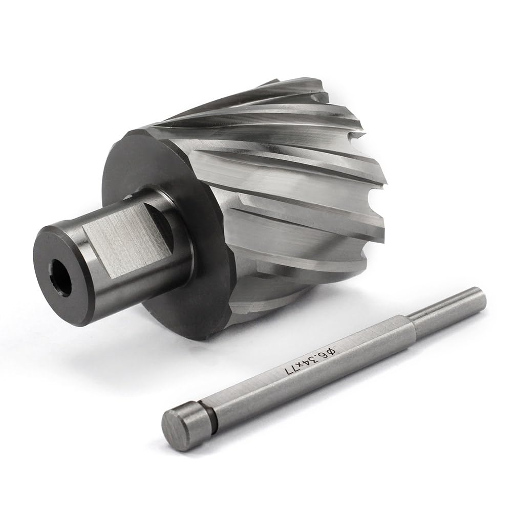 Annular Cutter JESTUOUS 1-5/8 Inch Cutting Diameter 3/4 Weldon Shank 1 Cutting Depth with Pilot Pin Slugger Bits HSS Kit for Magnetic Drill Press,1 Piece