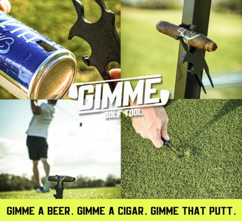 JV Top Products Gimme Golf Tool - Golf Multi-Tool, Magnetic Cigar Holder, Beer Shotgun and Divot Tool