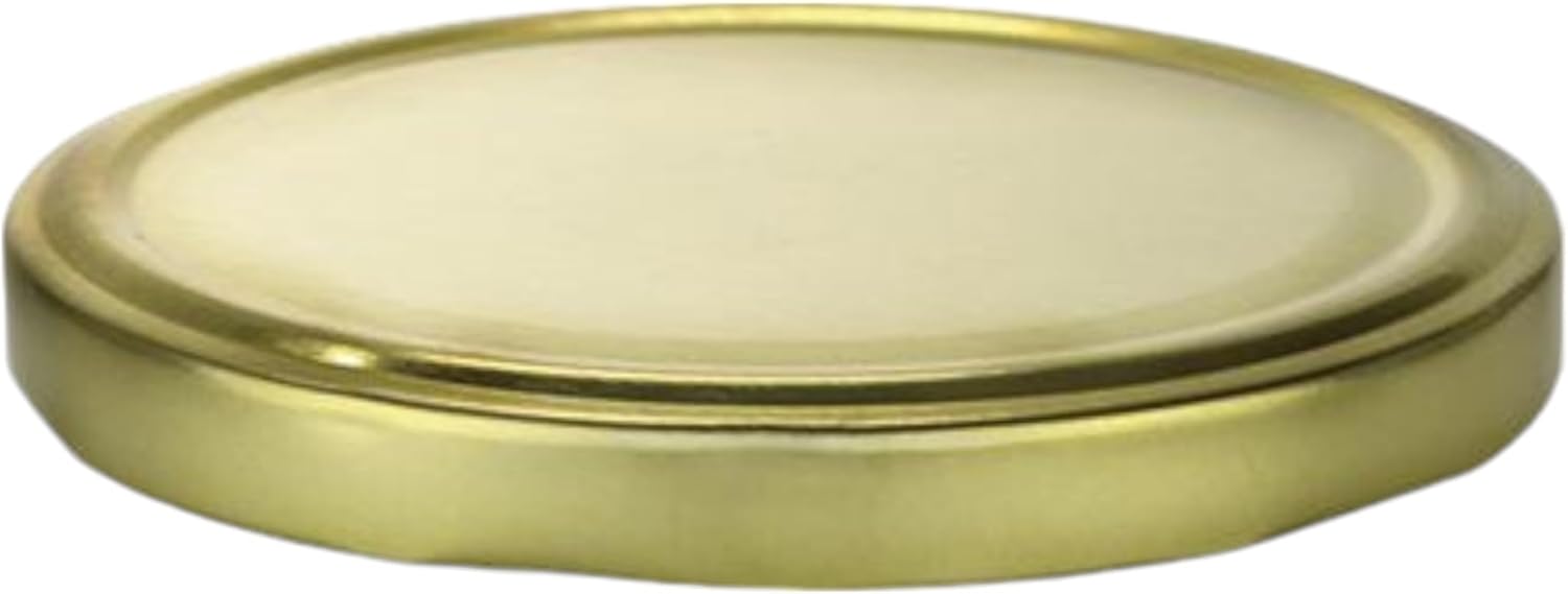 Nakpunar 4 pcs 32 fl oz Quart Glass Tureen Jars with Gold Plastisol Lined Lids - Made in Italy