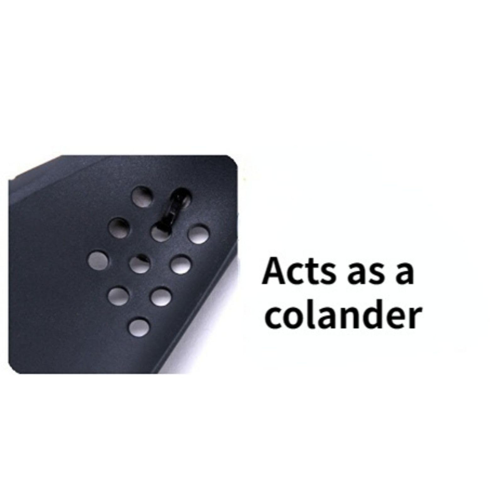 Uni-tool 5-in-1 Silicone Kitchen Utensil, Slotted Spoon, Turner, Cutting Tool, Solid Spoon and Spatula in one for Kitchen Serving Stirring Cooking Baking (Grey 1)