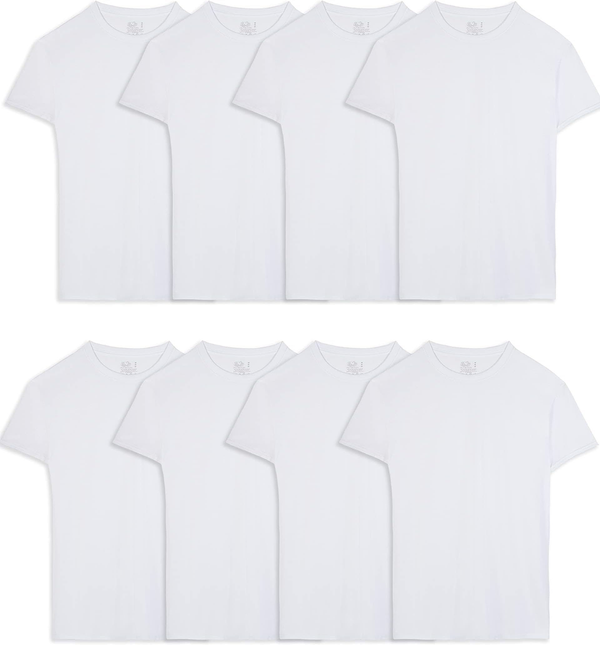 Men's Crew Tee Undershirts, Moisture Wicking & Tag Free, Also Available in Big & Tall