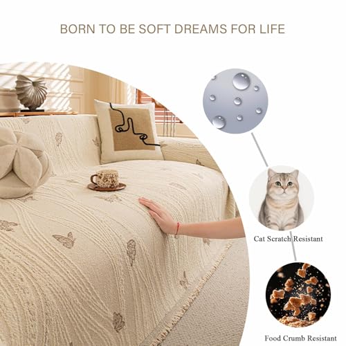 Housse de canapé 3 places lavable en peluche pour lit modulable - 7
