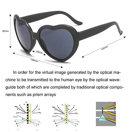 3D-bril met hart-effect, hartvormig vuurwerk, buigbril, speciaal effect, licht, perzikhartvormig licht in liefde… - Image 3