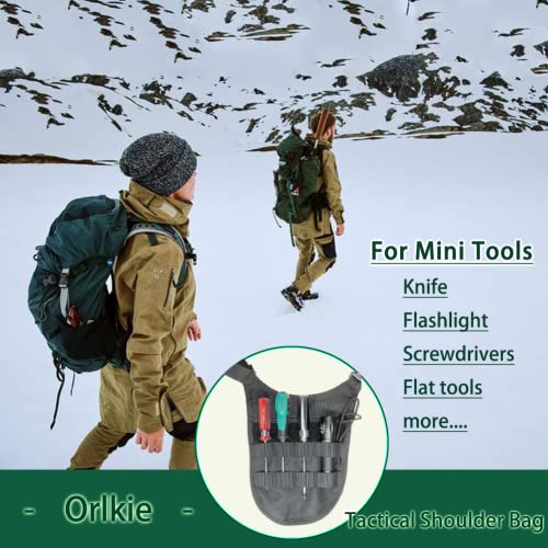 Orlkie Canvas Pouch.tactical Shoulder Bag.underarm Bag.men Hidden Waist. Outdoor Travel Wallet Phone Key Anti Theft Bag. Adjustable Waist Hunting Maintenance Tools Organizer（Black） #TOP5