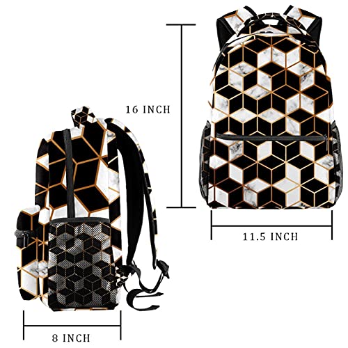 Sac à dos géométrique multicolore idéal pour le lycée et le collège - 2