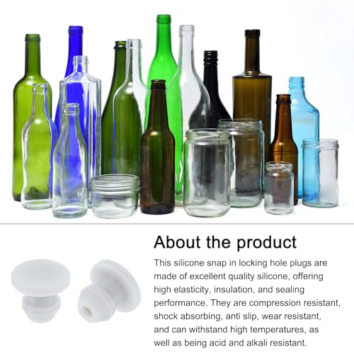 Image of Snap in Locking Hole Plugs Rubber Panel Seal Cover Drilled Silicone Caps, [for Kitchen Rubber, Waterproof Sealing Plugs] - 4.5mm /0.2in /Gray /10Pcs
