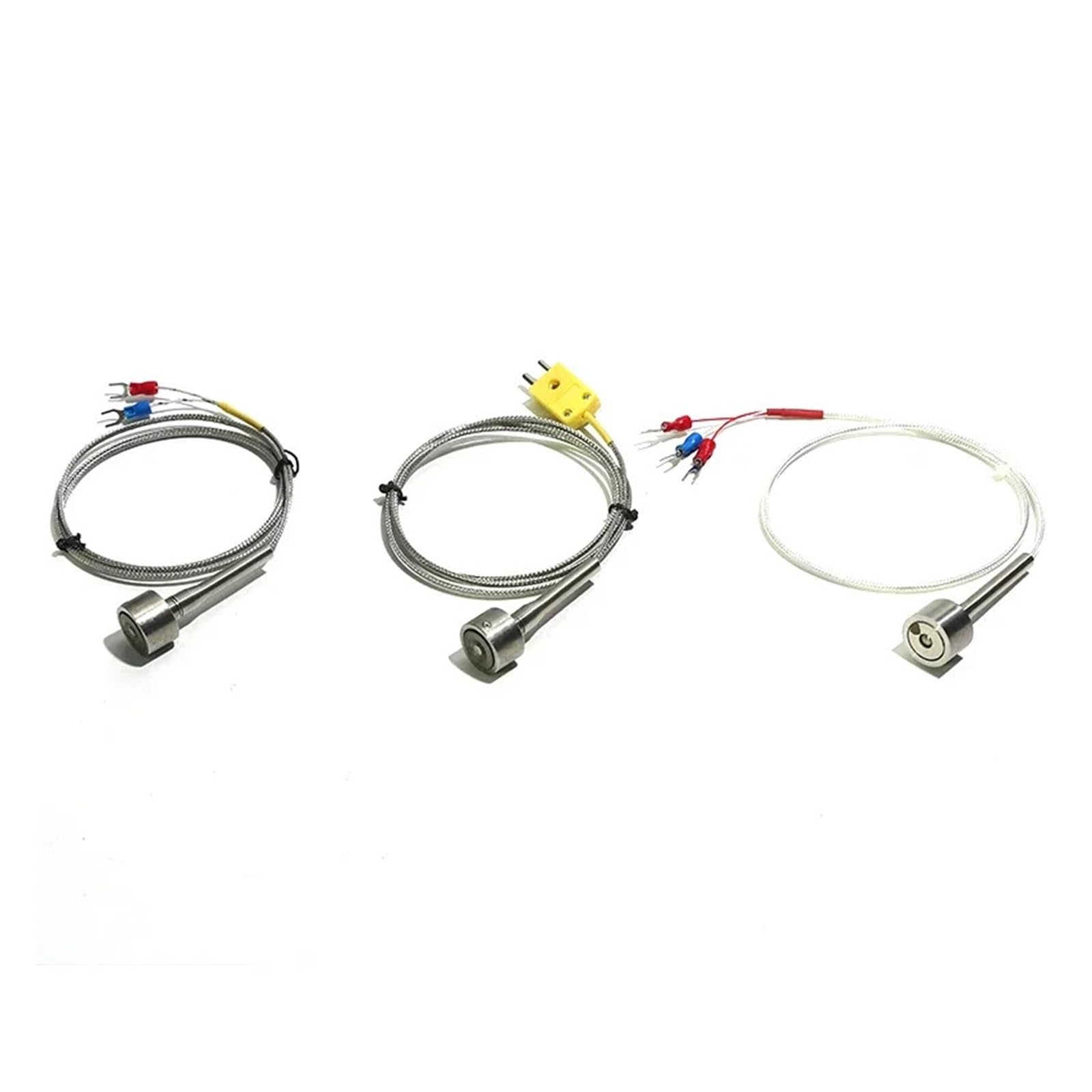 Enchufe de interfaz termopar adsorción magnética fuerte con cable blindado acero inoxidable 1 pieza(PT100 5m)