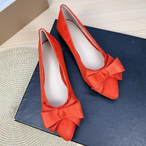 Image of SAILING LU Women's Bow-Knot Pointed Toe Ballet Flats