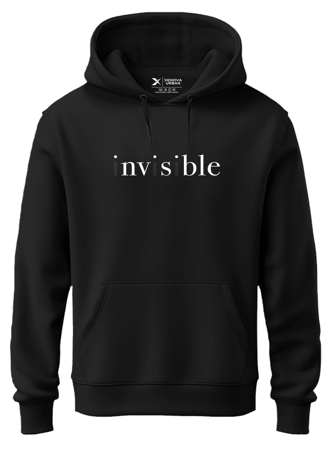 xenovaurban Hoodie for Men/Women | Unisex fit Cotton Fleece Hooded Sweatshirt - INVISIB-picture-32