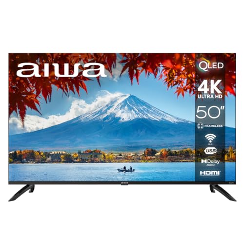 Reviews de pantalla 50 - 5 favoritos. 46 Aiwa Pantalla AW50RKQ QLED 4K Ultra HD de 50″ con Roku TV, Panel QLED 3840×2160, 4 entradas HDMI (1 eARC), USB, Wi-Fi, HDR, Sonido Dolby Digital y diseño Delgado