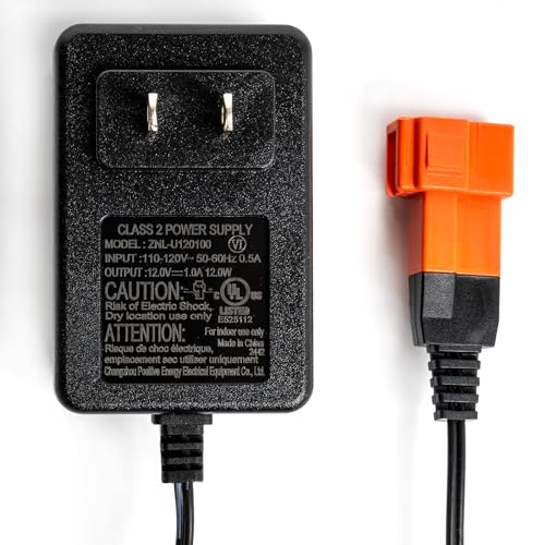 12V Charger for Kids' Ride - On Toys and Cars: Compatible with BMX X6, Kid TRAX GMC Models, Wal - Mart - Branded Rides, Moto ATV Quads. Features a Square Plug Electric Vehicle Power Adapter