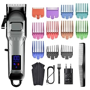Hair Clippers for Men, Professional Hair Clipper Electric Mens Beard Trimmer Barber Haircut Machine USB Cordless Hair Machine Set