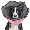 Dog Cone for Dogs After SurgeryAdjustable Protective Dog Recovery Collars Cones for Large Medium Small Dogs CatsComfy Soft Dog Cones Prevent Pets from Touching Stitches RashesWoundsPinkM
