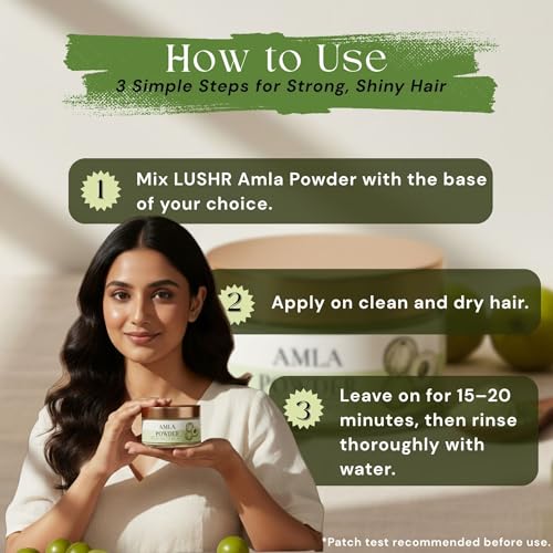 Image of LUSHR Amla Powder For Hair | - 25 g (100% Amla Powder)