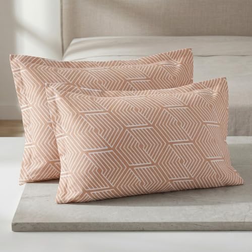 Image of Mush Aura Collection 300 TC Bamboo Pillow Covers Set of 2 | Bamboo Pillow Case for Hair & Skin, Ultra Soft Cooling Pillow Case, Breathable Smooth Pillowcase for Everyday Comfort (Peach Orange)